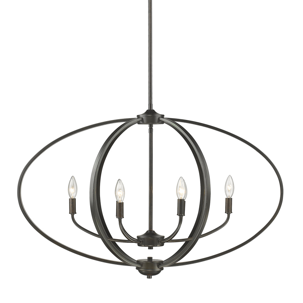 Golden Lighting Colson 6-light Island Light in Etruscan Bronze